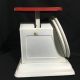 Vintage Chatillon Mid - Century Metal Kitchen Scale Red White 25 Lb Scales photo 2