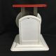 Vintage Chatillon Mid - Century Metal Kitchen Scale Red White 25 Lb Scales photo 4