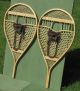 Antique Indian Made Bearpaw Snowshoes Perfect Native American photo 1