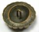 Antique Enamel Button Egyptian Scarab On Flower Design - 1 & 1/16 
