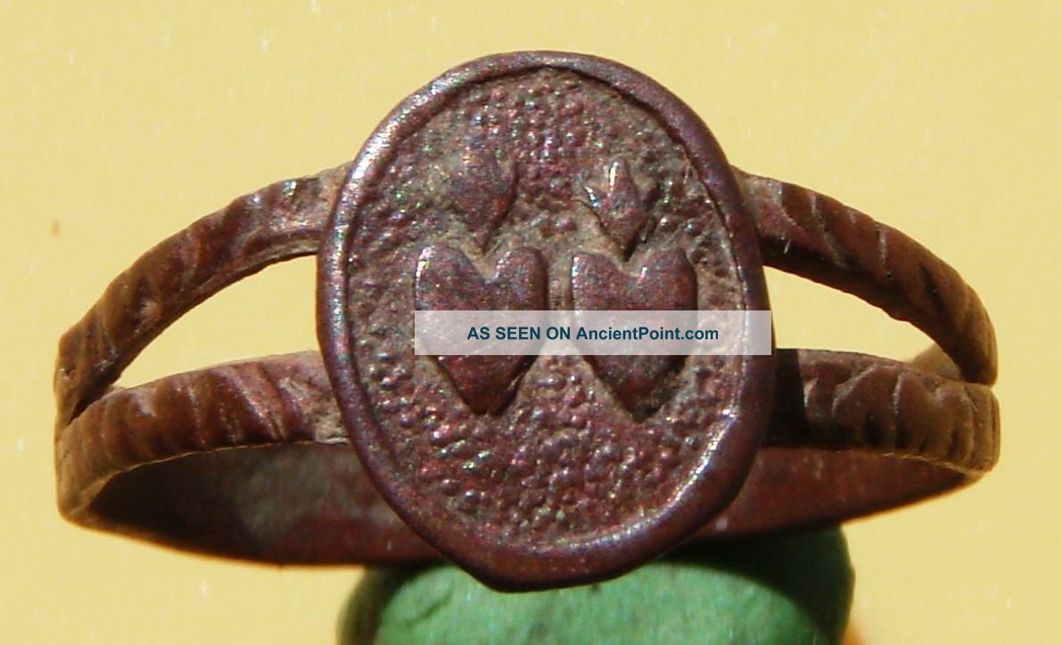 Vintage Ring Two Hearts 19th Century Other Antiquities photo
