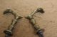 A Early 19th C American Brass Jamb Hooks Made For A Bedroom Fireplace Primitives photo 6