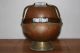 Antique Large Fireplace Ash Bucket / Coal Skuttle Copper Brass Hearth Ware Tool Hearth Ware photo 5
