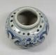 H904: Chinese Small Vase Of Blue - And - White Porcelain With Appropriate Tone Vases photo 5