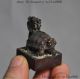 Old Chinese Bronze Longevity Dragon Turtle Tortoise Statue Seal Stamp Signet Other Antique Chinese Statues photo 1