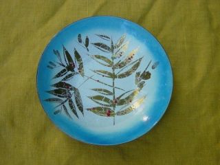 Mid - Century Modernist Enamel On Copper Dish By Edward Winter.  Karl Drerup.  Woolley photo