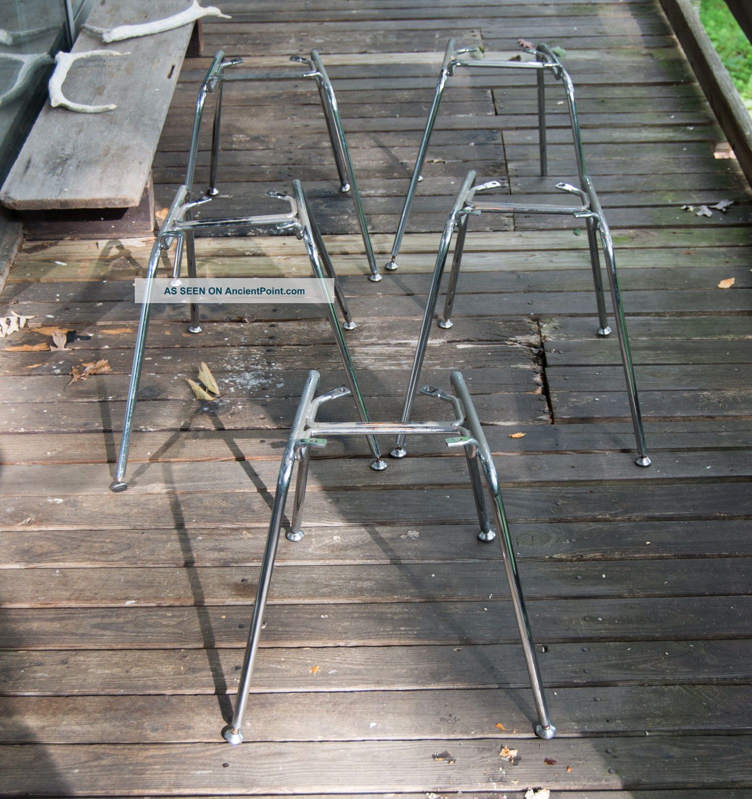 X - Base Legs Eames Fiberglass Chair Zenith Plastics Herman Miller White On White Mid-Century Modernism photo
