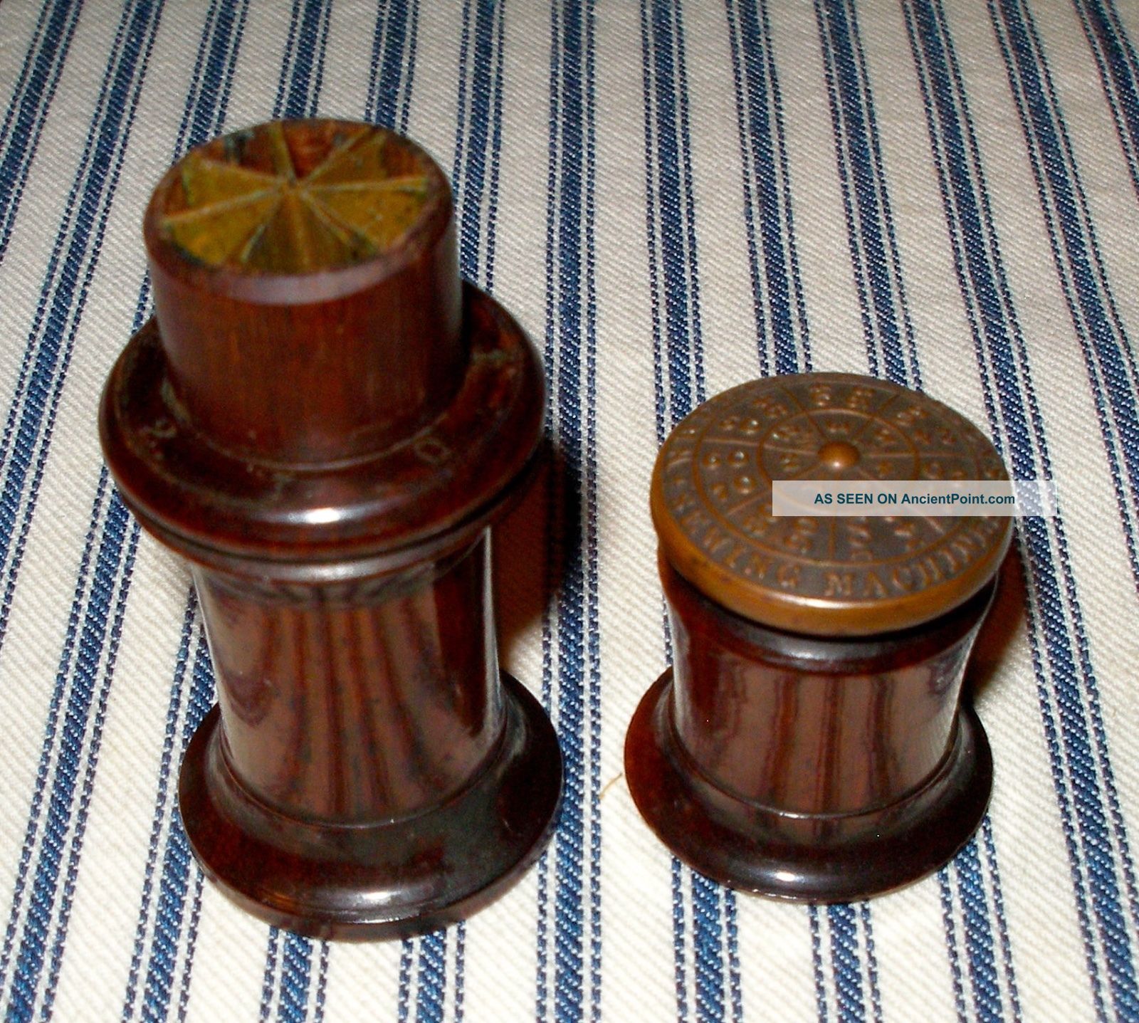 Patented 1860 Wheeler & Wilson Needle Case,  Rosewood/lignum Vitae, Sewing Machines photo