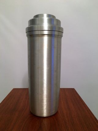 Vintage Russell Wright Spun Aluminum Cocktail Shaker photo