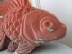 Awesome Old Vintage Garden Statue Koi Gold Fish Plaster Rare Find Great Look Garden photo 1