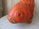 Awesome Old Vintage Garden Statue Koi Gold Fish Plaster Rare Find Great Look Garden photo 6