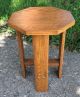 Antique Arts Crafts Mission Oak Plant Fern Stand Lamp Side Accent Table Hexagon 1900-1950 photo 1