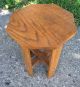 Antique Arts Crafts Mission Oak Plant Fern Stand Lamp Side Accent Table Hexagon 1900-1950 photo 4