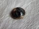 Antique Vintage Glass Button Black W/ Luster Clover Motif 362 - B Buttons photo 2