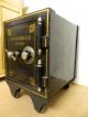 Small Antique Combination Cast Iron Safe Safes & Still Banks photo 1