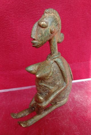 Bronze And Stone Dogon Maternity Ancestor Figure - Mali - photo