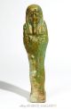 Authentic Egyptian Ushabti Amulet Green Glazed Faience Mummy Figure 11cm 4½ In. Egyptian photo 1