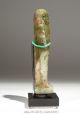 Authentic Egyptian Ushabti Amulet Green Glazed Faience Mummy Figure 11cm 4½ In. Egyptian photo 3