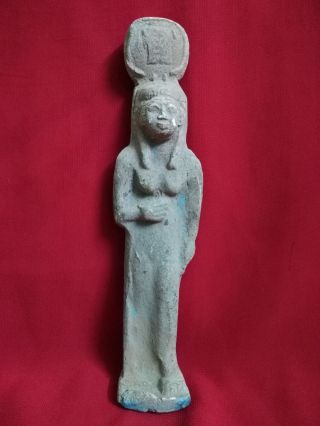 Ancient Egyptian Ushabti Of Isis (380–362 Bc) photo