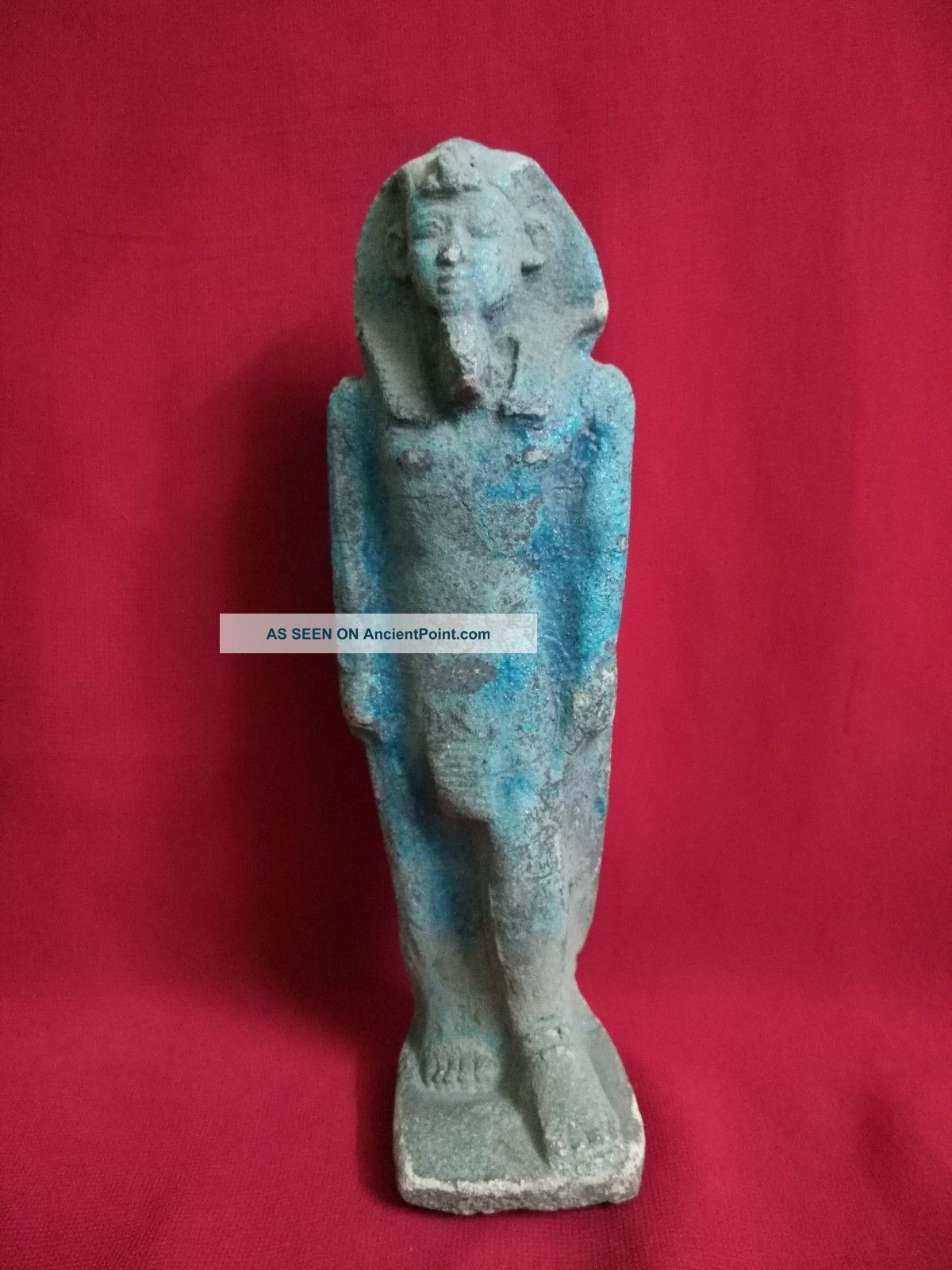 Ancient Egyptian Blue Ushabti Of King Tutankhamun (1332–1323 Bc) Egyptian photo