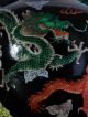 Large Antique Chinese Qing Dynasty 19thc Famille Verte Noir Porcelain Dragon Jar Vases photo 10