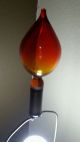 Vtg Amberina Retro Mid Century Modern Blenko Blown Glass Table Lamp & Finial Mid-Century Modernism photo 1
