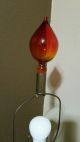Vtg Amberina Retro Mid Century Modern Blenko Blown Glass Table Lamp & Finial Mid-Century Modernism photo 2