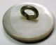 Antique Shell Button Hand Carved Colonial Iridescent Design - 15/16 
