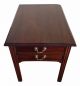Leopold Stickely Mahogany 2 Drawer Side Table End Table Antique Post-1950 photo 1