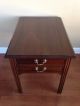 Leopold Stickely Mahogany 2 Drawer Side Table End Table Antique Post-1950 photo 2