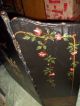 Antique Canvas Floral Painted Fire Place Screen Cover 1900-1950 photo 7