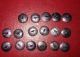 17 Antique Victorian Matching Metal Depose Paris Buttons Flower/leaf Design Buttons photo 1
