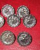 17 Antique Victorian Matching Metal Depose Paris Buttons Flower/leaf Design Buttons photo 3