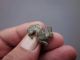 Ancient Roman Bronze Brooch Displayed Wild Rabbit Still Silvered And Niello Inla Roman photo 3