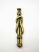 Antique African Ghana Ashanti Akan Brass Gold Weight,  Knotted Staff Form Other African Antiques photo 1