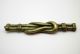 Antique African Ghana Ashanti Akan Brass Gold Weight,  Knotted Staff Form Other African Antiques photo 2