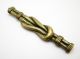Antique African Ghana Ashanti Akan Brass Gold Weight,  Knotted Staff Form Other African Antiques photo 3