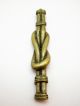 Antique African Ghana Ashanti Akan Brass Gold Weight,  Knotted Staff Form Other African Antiques photo 4