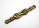 Antique African Ghana Ashanti Akan Brass Gold Weight,  Knotted Staff Form Other African Antiques photo 8