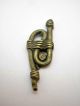 Antique African Ghana Ashanti Akan Brass Gold Weight,  Folded Bound Rope Form Other African Antiques photo 10