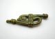 Antique African Ghana Ashanti Akan Brass Gold Weight,  Folded Bound Rope Form Other African Antiques photo 4