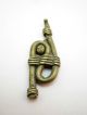 Antique African Ghana Ashanti Akan Brass Gold Weight,  Folded Bound Rope Form Other African Antiques photo 6