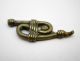 Antique African Ghana Ashanti Akan Brass Gold Weight,  Folded Bound Rope Form Other African Antiques photo 8
