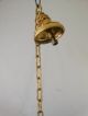 Antique Art Nouveau Era Gold Flower Repousse Old Victorian Hanging Chandelier Chandeliers, Fixtures, Sconces photo 4