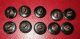 11 Antique Victorian Matching Silver Lustre Black Glass Buttons Buttons photo 4
