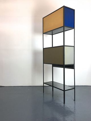 Vintage Frederick Weinberg Iron Shelf Wall Unit Room Divider Mid Century Modern photo