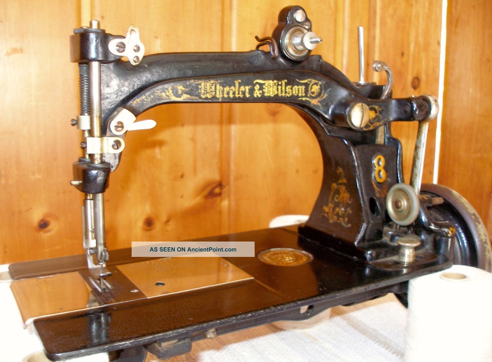 C.  1885 Wheeler & Wilson No.  8 Sewing Machine,  Lovely Gilt Decoration,  Victorian Sewing Machines photo