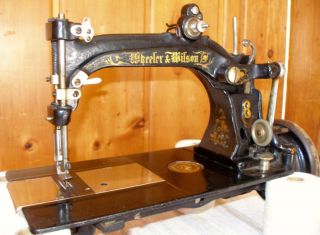 C.  1885 Wheeler & Wilson No.  8 Sewing Machine,  Lovely Gilt Decoration,  Victorian photo