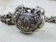 Antique Chinese Sterling Silver Lock Carved Dragon W/ Classical Carved Necklace Tea/Coffee Pots & Sets photo 1