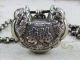 Antique Chinese Sterling Silver Lock Carved Dragon W/ Classical Carved Necklace Tea/Coffee Pots & Sets photo 2